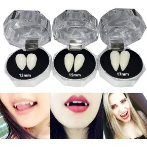 Secaden 3 Pairs Vampire Teeth Fangs Dentures Cosplay Props Halloween Props Party Favors
