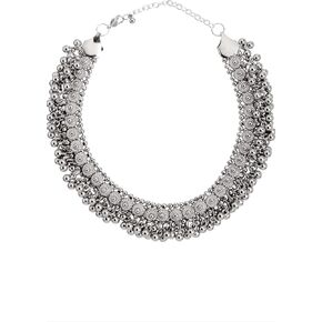 Premium Quality German Necklace Beautiful for Beads Silver Plated Alloy Choker