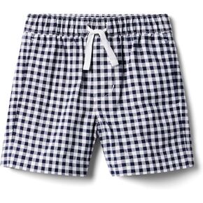 Janie and Jack Boys Gingham Pull on Short (Toddler/Little Big Kids)