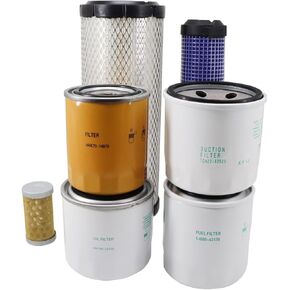 طقم مرشح TC620-93230 HH164-32430 TC422-82620 HHK70-14070 1J800-43170 1G311-43380 متوافق مع كوبوتا L3301HST وL3901HST مع محرك D1803