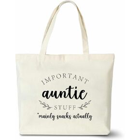 Thanks You Gifts Canvas Tote Bag, Important Stuff Tote Bags for Shopping Beach - I19-I25