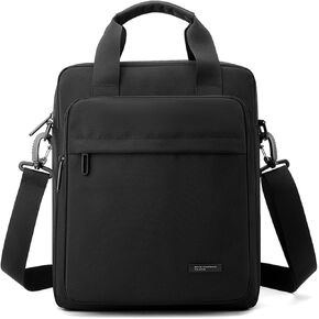 Men's Messenger Bag A4 Nylon Large Shoulder Bag Business Waterproof Casual Black Crossbody Bag for Work Travel Outdoor