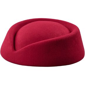 Stewardess Hat Felt Air Hostesses Pillbox Hat Teardrop Fascinator Base Sweet Design