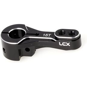 LCX Racing 1/6 RC الزاحف سيارة CNC الألومنيوم التوجيه المؤازرة الذراع 15T لمحور SCX6، ترقية أجزاء الملحقات