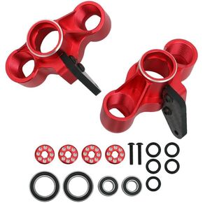 RC Aluminum Front Steering Blocks with Bearings for Arrma Kraton/Outcast/Notorious 6S BLX - Upgrade Parts Replacement for AR330505
