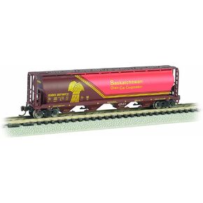 Bachmann Industries Inc. Canadian 4-Bay Cylindrical Grain Hopper Saskatchewan - Wheat Herald - N Scale