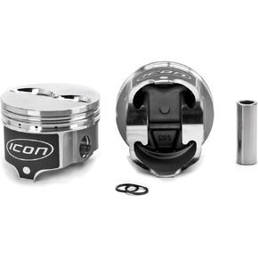 Icon Piston, Premium Forged, Forged, 4.360 in Bore, 1/16 x 1/16 x 3/16 in Ring Groove, Minus 4.50 cc