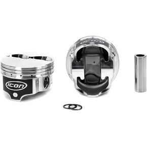 Icon Piston, Premium Forged, Forged, 4.030 in Bore, 1/16 x 1/16 x 3/16 in Ring Grooves, Minus 4.80 cc