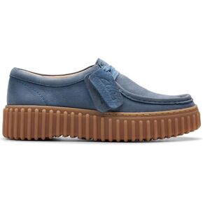 Clarks Women's Torhill Bee Oxford, Blue Nubuck, 6.5
