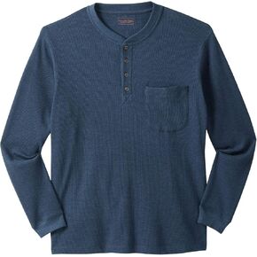 Boulder Creek by Kingsize Men's Big & Tall Tall Thermal Pocket Longer-Length Henley