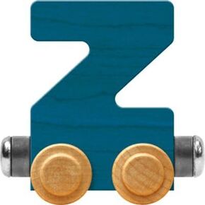 Maple Landmark NameTrains Bright Letter Car Z - Made in USA (Blue)