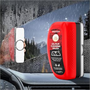 Automotive Oil Film Cleaning Brush, Car Glass Oil Film Cleaner, Car Windshield Oil Film Cleaner, Prevents Rain And Fog Cleaning Glass Brush, 4.06oz(120ML) Capacity (1PCS)