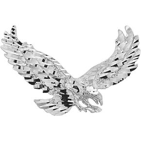 Religious Jewelry Polished 925 Sterling Silver Soaring Christian Eagle Charm Pendant