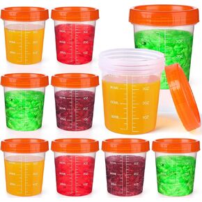 Halloween Cups with Lids, 10 Pcs Reusable Props Cups Containers for Drink Halloween Party Decorations Supplies
