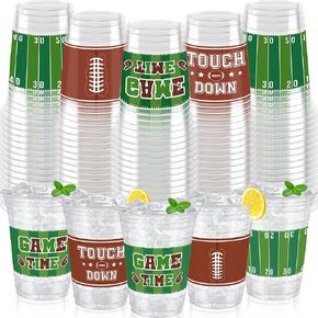 Sawowkuya 100pcs Football Cups 16OZ Football Party Decorations Cups for Football Party Supplies Birthday Decoration