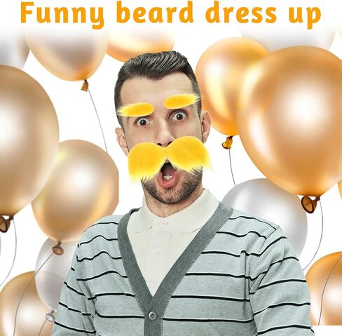 Giantree Halloween شارب وحواجب وهمية، DIY ذاتية اللصق حواجب وهمية وشارب وشعر الوجه لجميع القديسين in Saudi Arabia