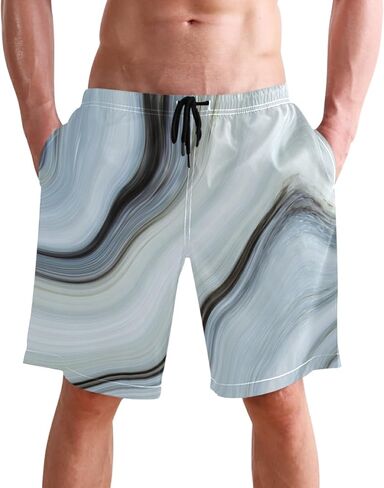 visesunny Summer Mens Swim Trunks Mesh Liner Swimming Trunks Men's Bathing Suit Quick Dry Swim Shorts in Kuwait