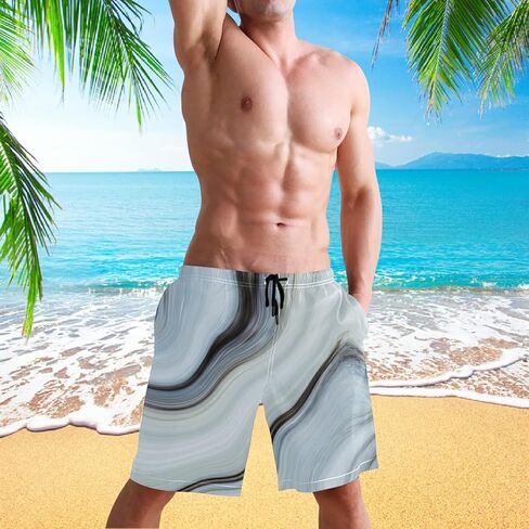 visesunny Summer Mens Swim Trunks Mesh Liner Swimming Trunks Men's Bathing Suit Quick Dry Swim Shorts in Kuwait