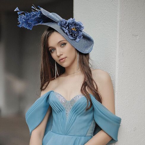 Vijiv Large Fascinators Hats for Women Tea Party Flower 20s 50s Kentucky Derby Hats for Wedding Cocktail 1920s Accessories in Saudi Arabia