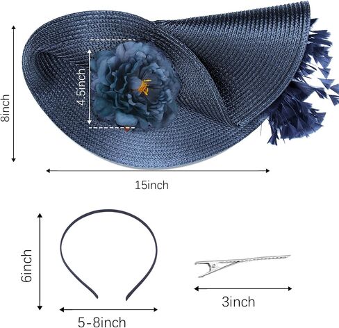 Vijiv Large Fascinators Hats for Women Tea Party Flower 20s 50s Kentucky Derby Hats for Wedding Cocktail 1920s Accessories in Saudi Arabia