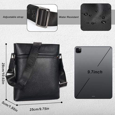 حقيبة كتف جلدية للرجال من Leathario حقيبة كتف جلدية صغيرة للعمل والعمل والسفر in Kuwait