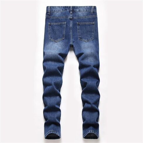 Boy's Stretch Comfy Ripped Jeans Skinny Stylish Distressed Washed Denim Jeans Pants in Kuwait