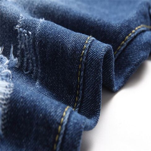 Boy's Stretch Comfy Ripped Jeans Skinny Stylish Distressed Washed Denim Jeans Pants in Kuwait