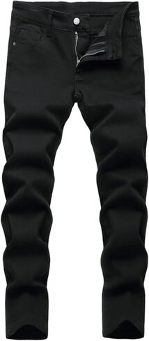 Boy's Stretch Comfy Ripped Jeans Skinny Stylish Distressed Washed Denim Jeans Pants in Kuwait