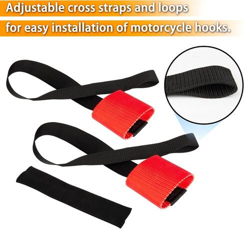 Universal Biker Bar Handlebar Strap - PSLER Bar-harness II Universal Loop Handle Bar Biker Bar Motorcycle Tie Down Straps for Motorcycle Handlebar Trailer, Dirt Bike, Scooter, Red in Saudi Arabia