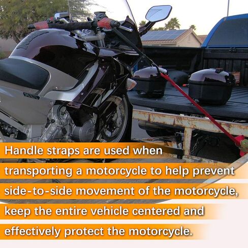 Universal Biker Bar Handlebar Strap - PSLER Bar-harness II Universal Loop Handle Bar Biker Bar Motorcycle Tie Down Straps for Motorcycle Handlebar Trailer, Dirt Bike, Scooter, Red in Saudi Arabia
