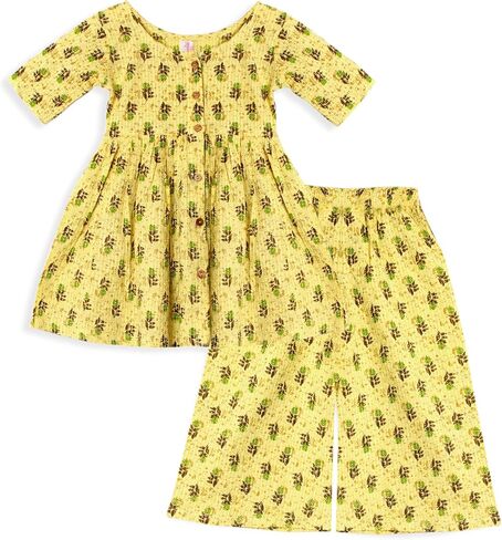 Chandrakala Kids Kurti Pant Co-ord Set for Girls Ethnic Wear (KG119-P) in Saudi Arabia