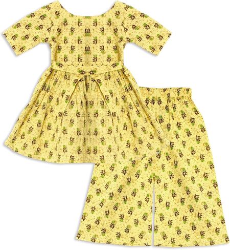 Chandrakala Kids Kurti Pant Co-ord Set for Girls Ethnic Wear (KG119-P) in Saudi Arabia