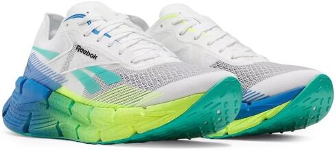 حذاء Reebok الرجالي FloatZig X1، أبيض/رقمي ليموني/أخضر Unleashed، US 10.5 M in Saudi Arabia