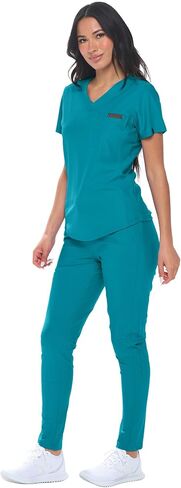 Monarch Uniforms Womens Scrub Set Extreme Stretch Tapered Tuck-In Scrub Set in Kuwait