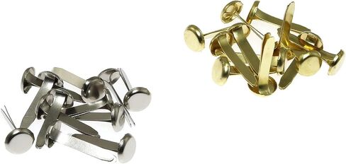 RLECS 200PCS Mini Metal Thumbtacks Gold and Silver 100 Each for DIY Crafts Scrapbooking Card Making Photo Display Ribbon Office (8x20mm) in Saudi Arabia