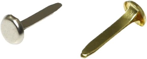 RLECS 200PCS Mini Metal Thumbtacks Gold and Silver 100 Each for DIY Crafts Scrapbooking Card Making Photo Display Ribbon Office (8x20mm) in Saudi Arabia