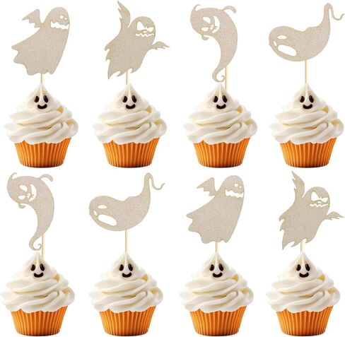 Arthsdite 24pcs Halloween Cupcake Toppers Witch Cupcake Picks Happy Halloween Cake Decorations for Halloween Theme Birthday Party Favors Supplies in Kuwait