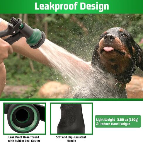 NEXCOVER Garden Hose Nozzle Sprayer - 7 Adjustable Watering Patterns Nozzle for Water Hose, Non-Slip Garden Spray Nozzle Hose Attachment for Car Washing, Watering Plants, Pets Showering,Lawns Cleaning in Saudi Arabia