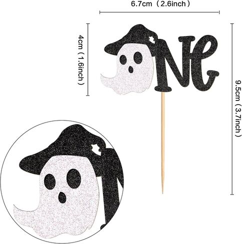 Ercadio 24PCS Halloween Tombstone Cupcake Toppers Glitter Black RIP Cemetery Graves Crow Cross Cupcake Picks for Halloween Theme Birthday Party Cake Decorations Supplies in Kuwait