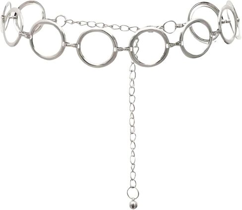 حزام سلسلة أنيق من أميكو للنساء، أحزمة خصر قابلة للتعديل لفساتين الجينز والسراويل والحفلات الموسيقية الريفية in Kuwait