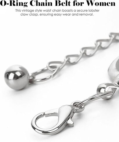 حزام سلسلة أنيق من أميكو للنساء، أحزمة خصر قابلة للتعديل لفساتين الجينز والسراويل والحفلات الموسيقية الريفية in Kuwait