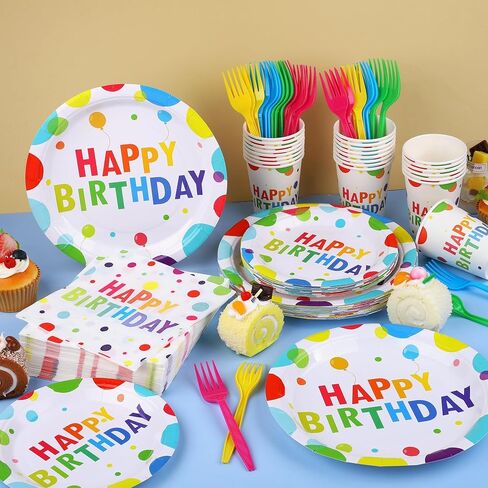 144 Pieces Soccer Party Tableware Sets Including Disposable Plates Napkins Cups Forks Serves 24 for Soccer Games Sports Birthday Party Supplies in Kuwait