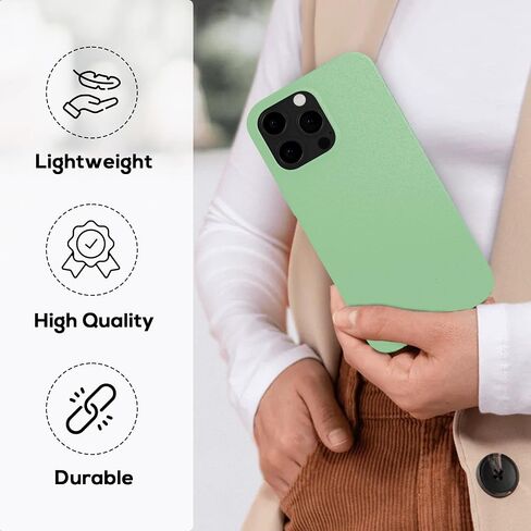 EMF Protection and Anti-Radiation Liquid Silicone Shungite Case for iPhones, 5G Shield Reduction, Lightweight Protective Back Cover (Green, 14 Pro Max) in Saudi Arabia