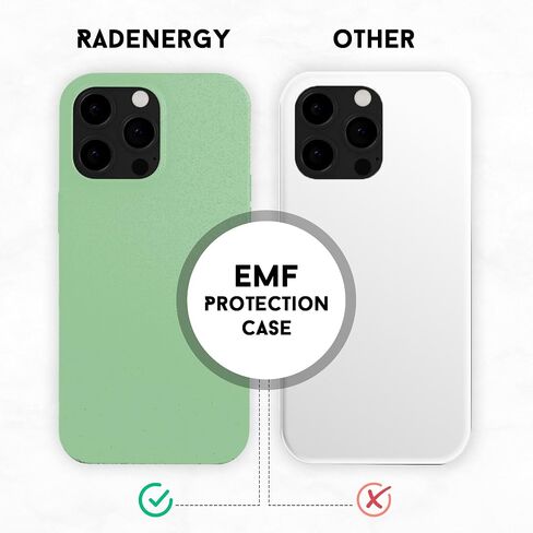 EMF Protection and Anti-Radiation Liquid Silicone Shungite Case for iPhones, 5G Shield Reduction, Lightweight Protective Back Cover (Green, 14 Pro Max) in Saudi Arabia