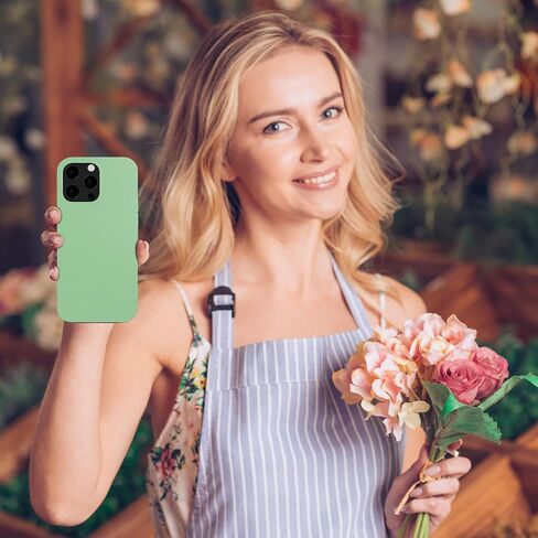 EMF Protection and Anti-Radiation Liquid Silicone Shungite Case for iPhones, 5G Shield Reduction, Lightweight Protective Back Cover (Green, 14 Pro Max) in Saudi Arabia