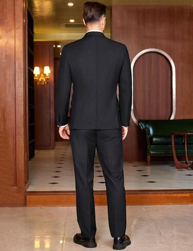 COOFANDY Men's 2 Piece Double Breasted Suits Slim Fit Tuxedo Jacket and Dress Pants Set for Wedding Business Prom in Saudi Arabia