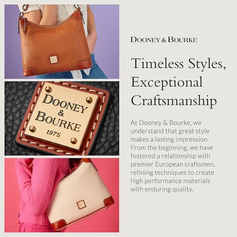 حقيبة يد Dooney & Bourke، حقيبة كتف Pebble Grain Hobo - رمادي in Saudi Arabia
