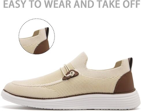 WOHHHW Men's Loafers Dress Boat Shoes Walking Slip On Sneakers Casual Oxfords for Men Fashion Flat Comfortable Leisure Vintage in Kuwait