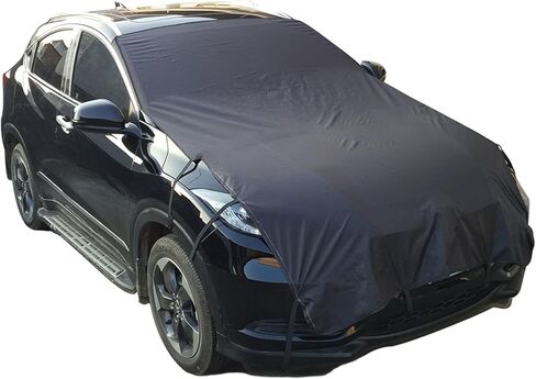 غطاء زجاجي أمامي ممتد من Big Hippo للثلج والثلج، غطاء ثلجي للزجاج الأمامي من نسيج أكسفورد مقاوم للماء 600D مع أغطية مرايا جانبية - يناسب معظم السيارات وسيارات السيدان وسيارات الدفع الرباعي in Kuwait