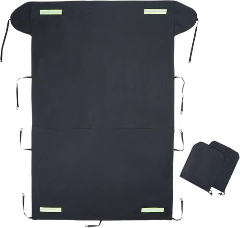 غطاء زجاجي أمامي ممتد من Big Hippo للثلج والثلج، غطاء ثلجي للزجاج الأمامي من نسيج أكسفورد مقاوم للماء 600D مع أغطية مرايا جانبية - يناسب معظم السيارات وسيارات السيدان وسيارات الدفع الرباعي in Kuwait